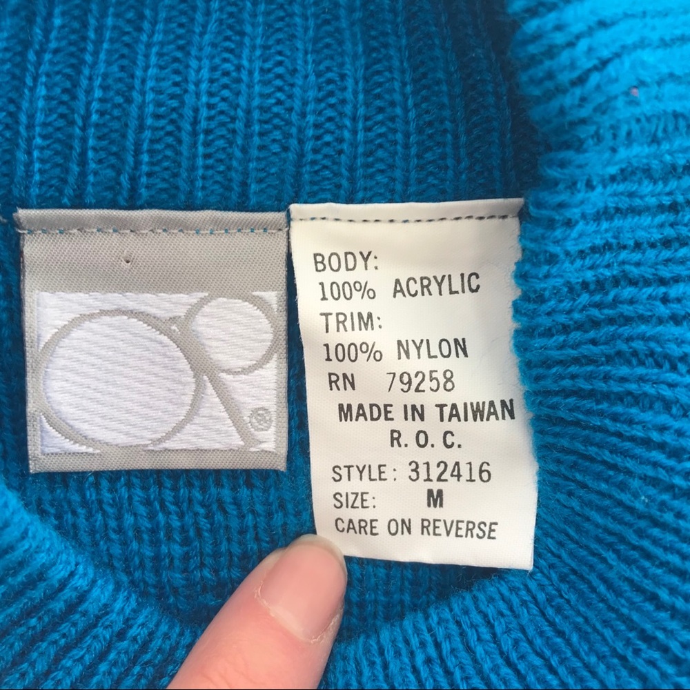 OP vintage sweater neon pink & blue - Picture 4 of 7